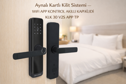 Card Lock System with Mirror - WiFi APP CONTROL SMART DOOR LOCK KLK 30 V2S APP TP
