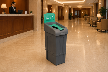 سلة نفايات الزجاج